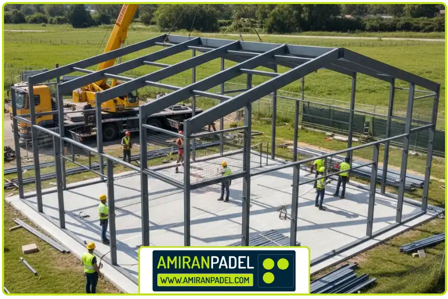 سازه فلزی | هزینه ساخت زمین پدل