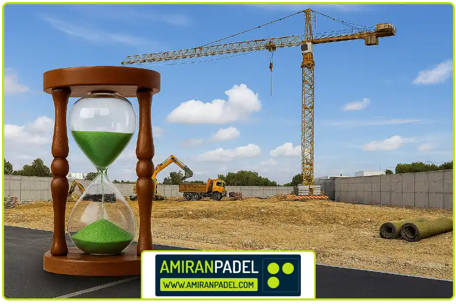 مدت زمان استاندارد برای تکمیل پروژه | هزینه ساخت زمین پدل