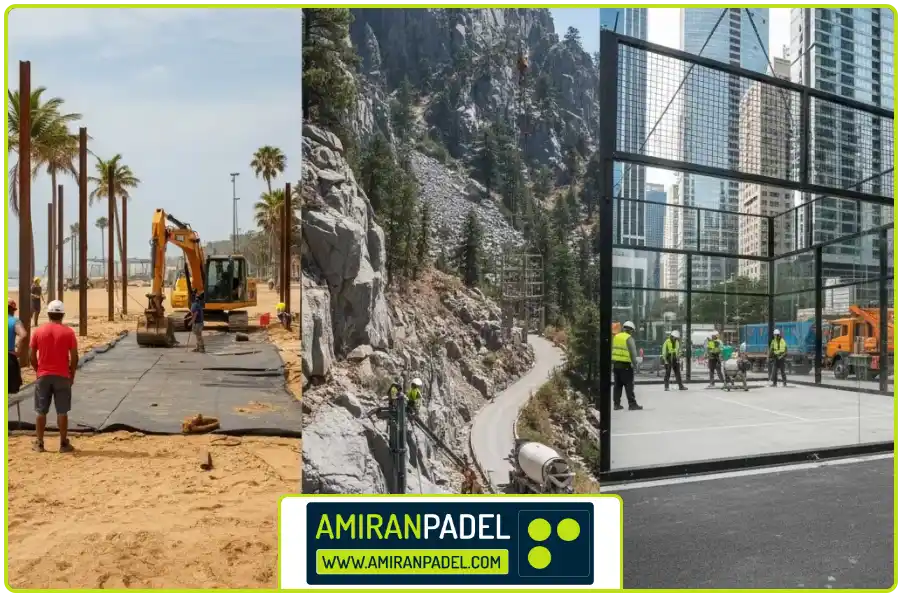 موقعیت جغرافیایی | هزینه ساخت زمین پدل