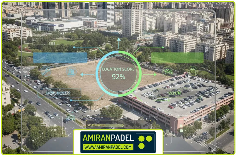 انتخاب محل | ساخت زمین پدل در تهران
