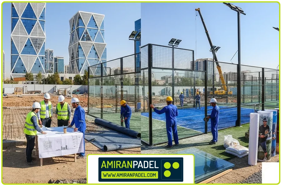 مراحل ساخت | ساخت زمین پدل