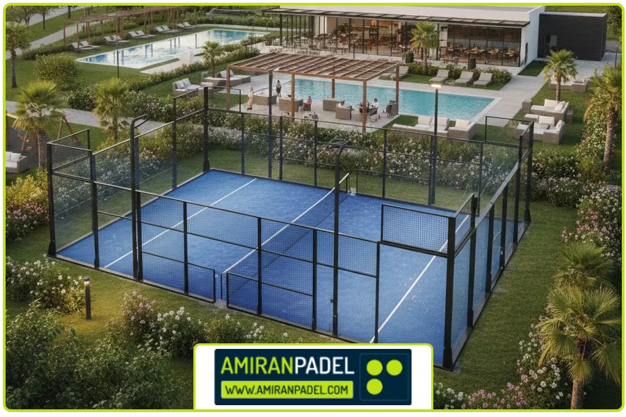 اهمیت محوطه‌سازی و امکانات جانبی | ساخت زمین پدل