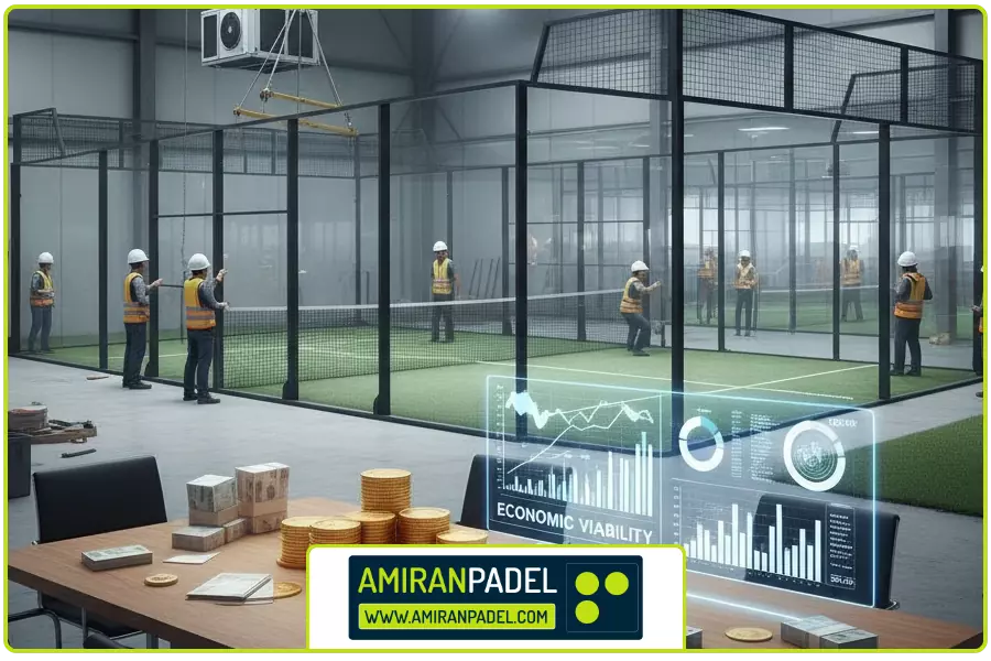 هزینه | زمین پدل سرپوشیده